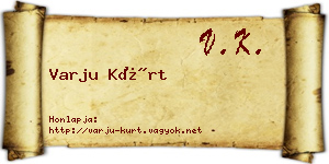 Varju Kürt névjegykártya